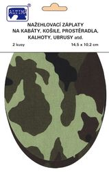 Nažehľovacie záplaty ovály - maskáčová